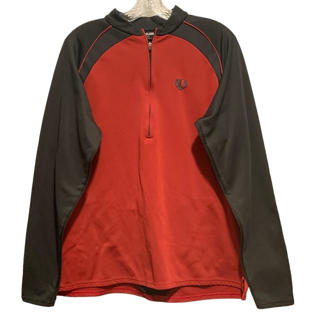PEARL IZUMI Cycling Jersey M Long Sleeve Men's Back Zip Pocket 1/4 Zip